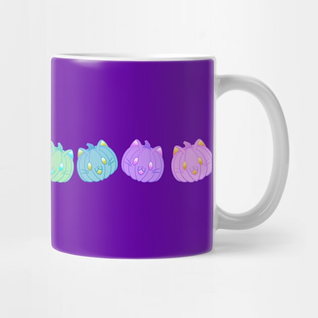 Pumpkin Cat Kawaii Pastel Halloween Design by SupernovaAda